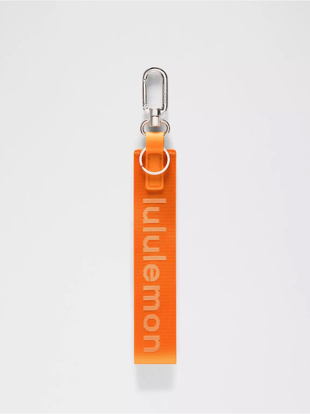 Lululemon Never Lost Keychain- Citrus Sizzle/Light Ivory/Silver